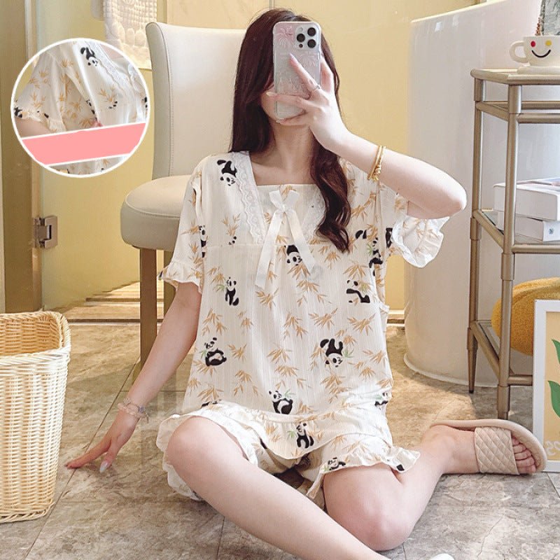Puppy Tunes Nursing PJ Set – Maternity & Summer Breezy Ease - Zero Bra