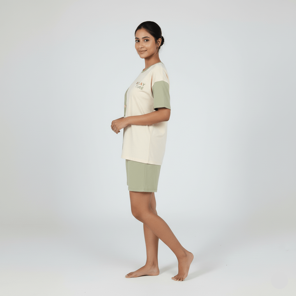 Relax Time Dino PJ Set – With Padded Ease - Zero Bra