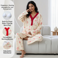 Rosé Bloom Padded Nursing PJ Set