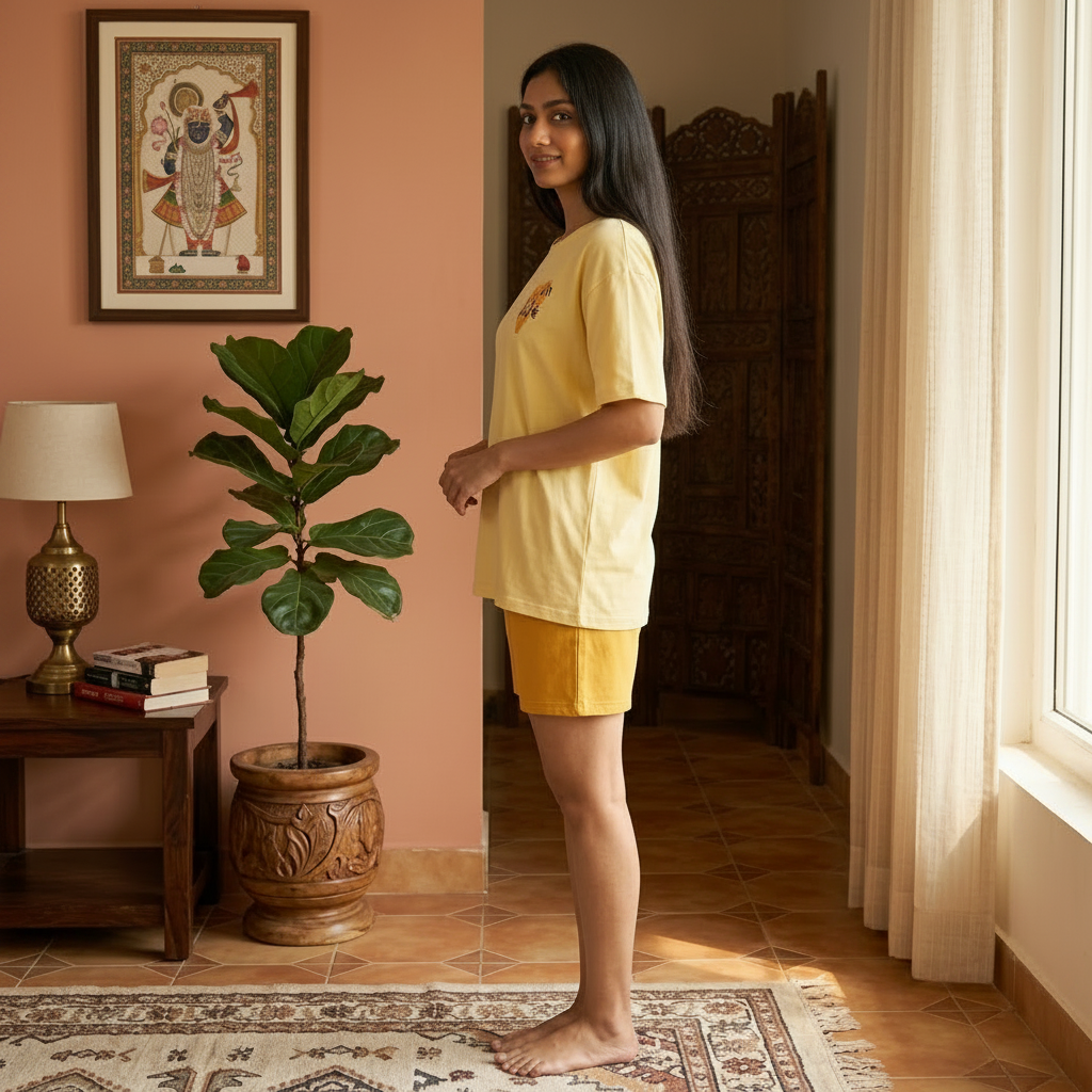 Sunny Bliss Lounge Set in bright yellow - comfortable padded bra top with matching pajama bottoms from ZeroBra