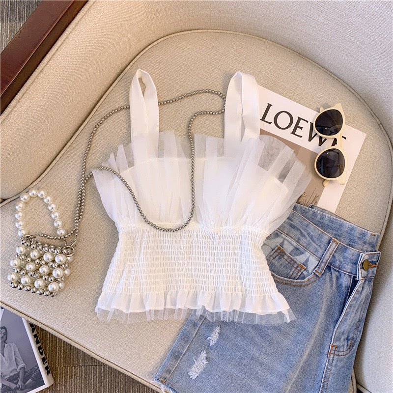 Romantic Ruffle Bustier – Elegance Meets Playfulness - Zero Bra