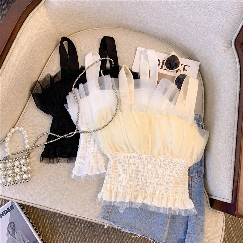 Romantic Ruffle Bustier – Elegance Meets Playfulness - Zero Bra