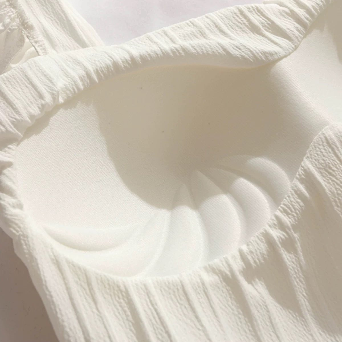 Ruffle Strap Built - in Bra Crop Top – Feminine & Flirty - Zero Bra