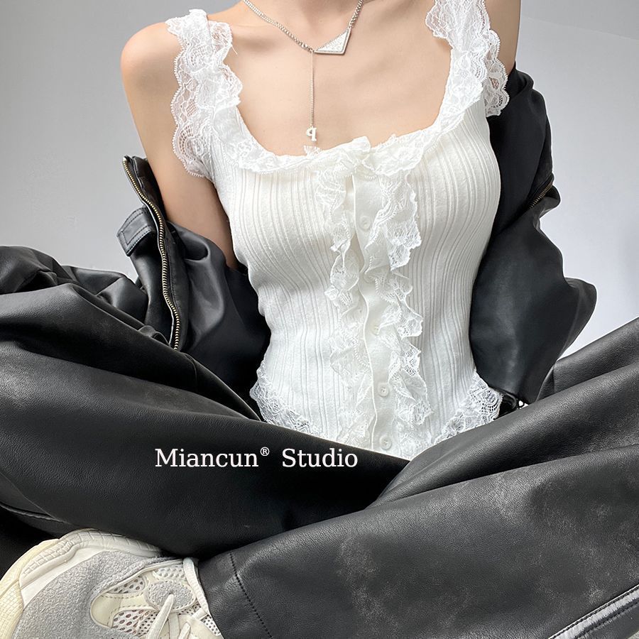 Ruffled Lace Built - In Bra Top – Sweet & Feminine Charm - Zero Bra