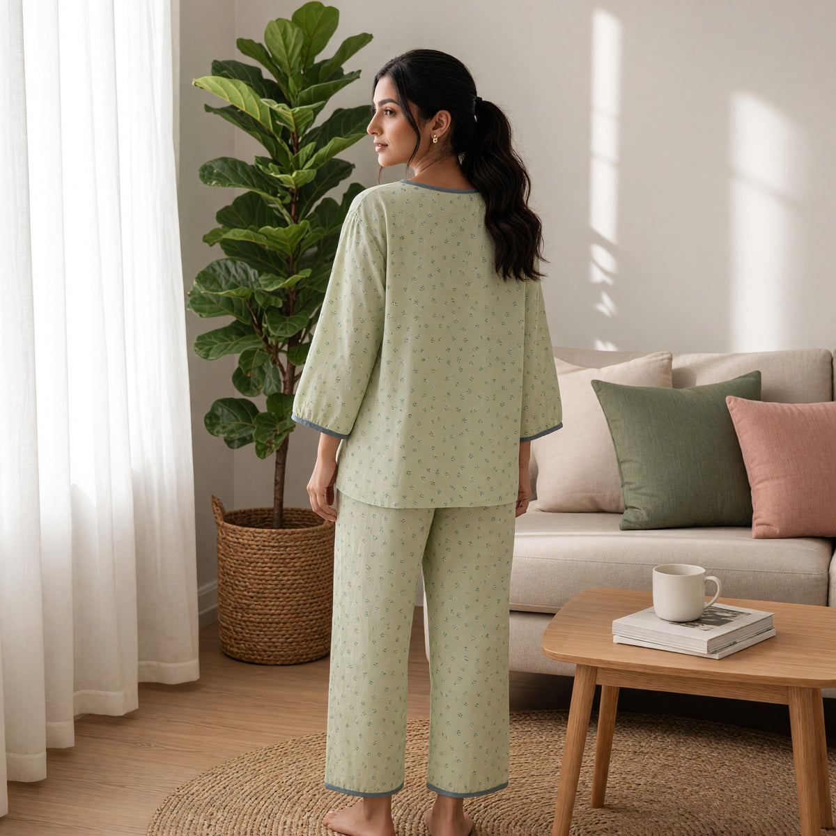 Sage Whisper Padded Night Suit