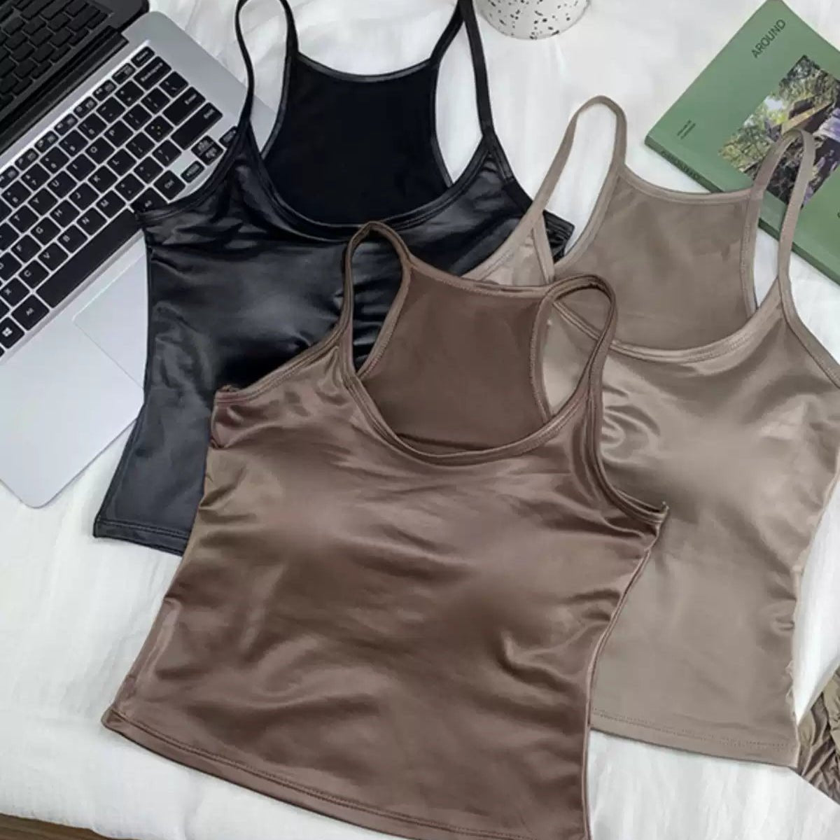 Satin Luxe Camisole - Sleek & Sultry - Zero Bra