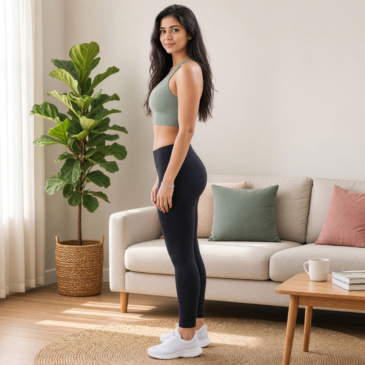Seamless Racerback Built-in Bra Gym Tank