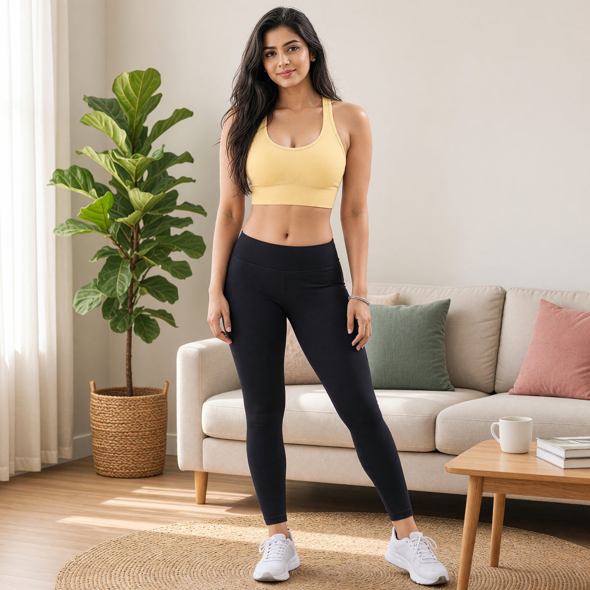 Seamless Racerback Built-in Bra Gym Tank