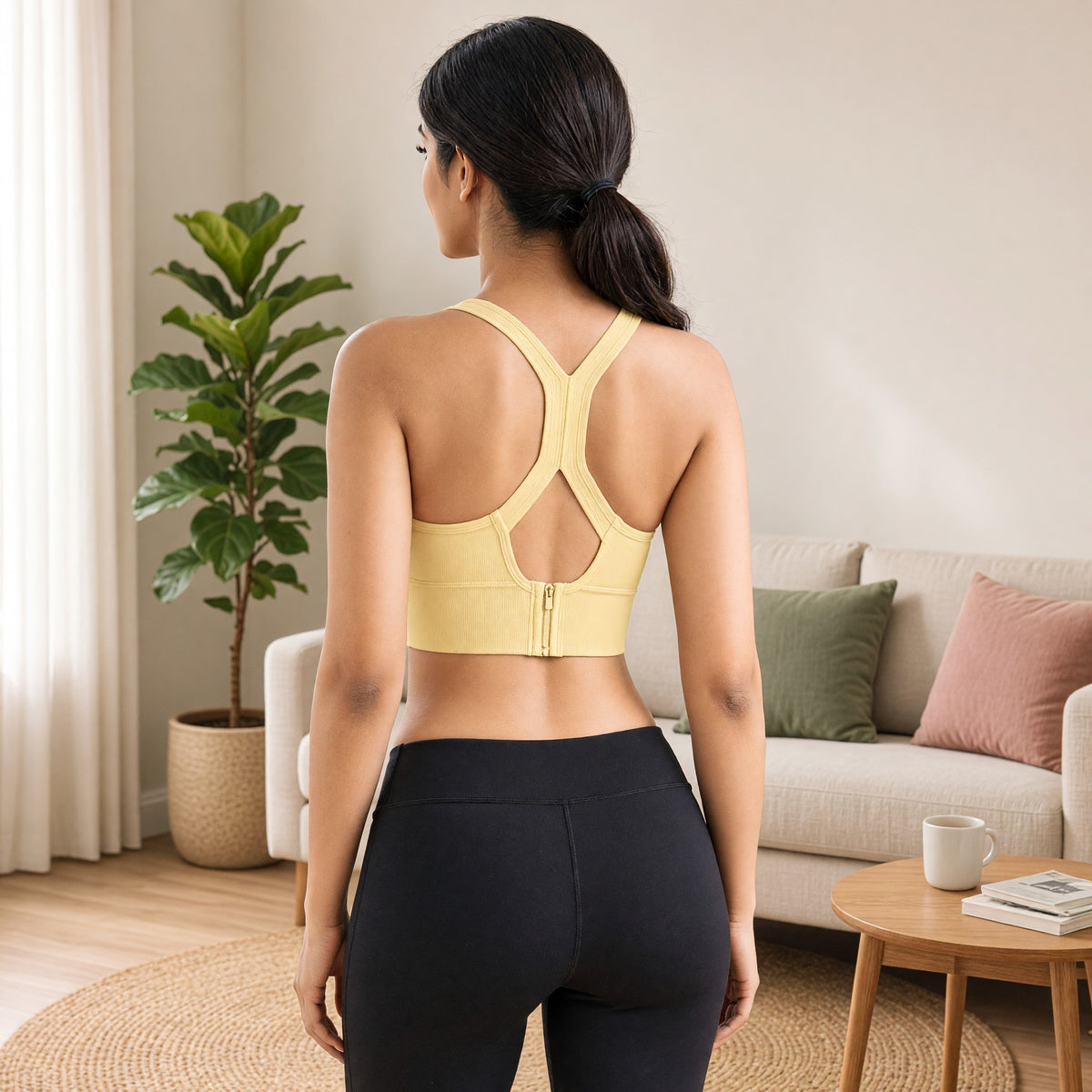 Seamless Racerback Built-in Bra Gym Tank