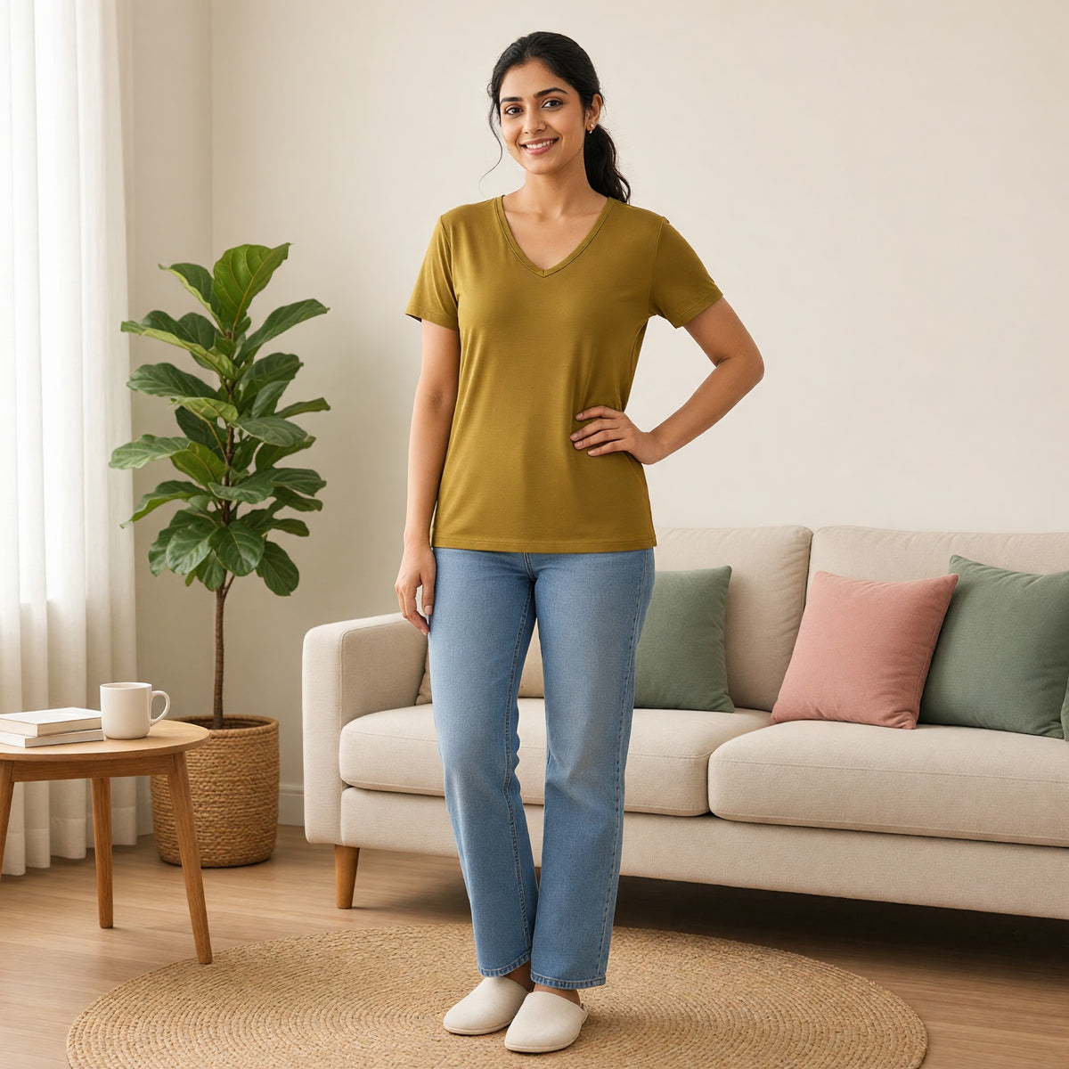 Silky Comfort Padded Lounge Tee