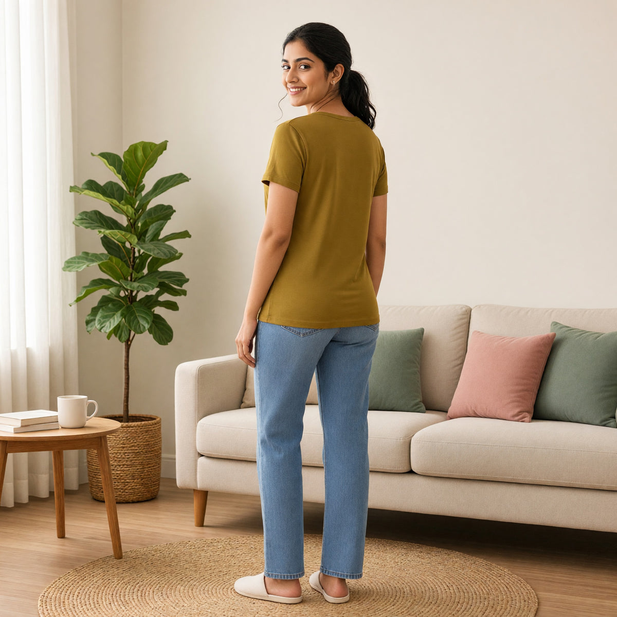 Silky Comfort Padded Lounge Tee