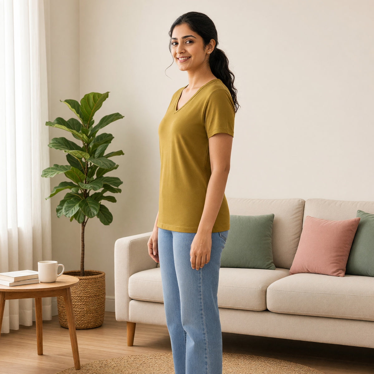 Silky Comfort Padded Lounge Tee