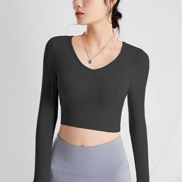 Sleek Stretch Built - In Bra Crop Top – Where Comfort Meets Cool - Zero Bra