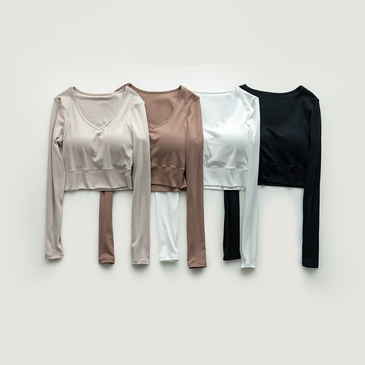 Sleek Stretch Built - In Bra Crop Top – Where Comfort Meets Cool - Zero Bra
