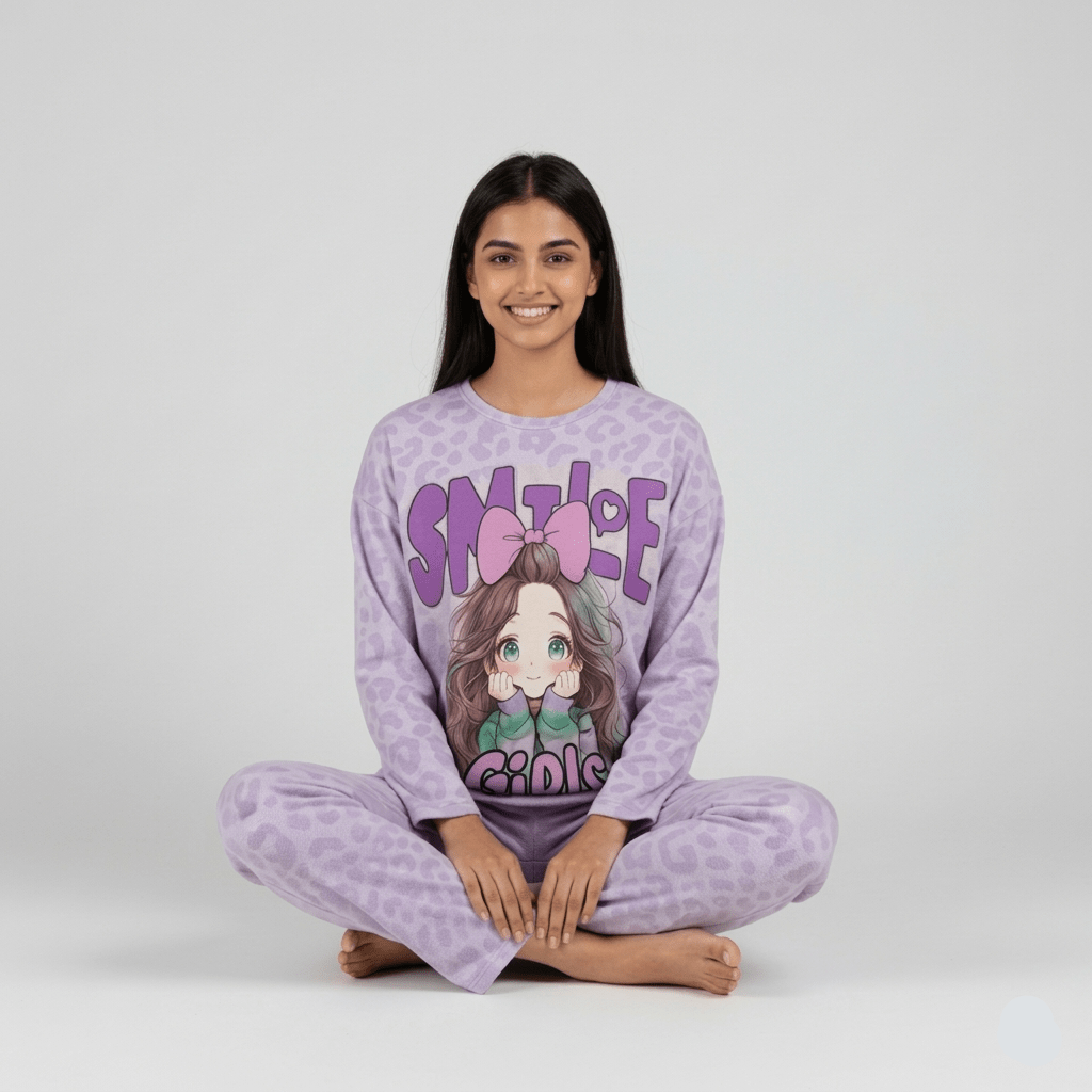 Smile Girls Padded PJ Set – With Padded Bliss - Zero Bra