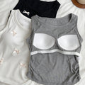 Bow-Embellished Built-In Bra Tank