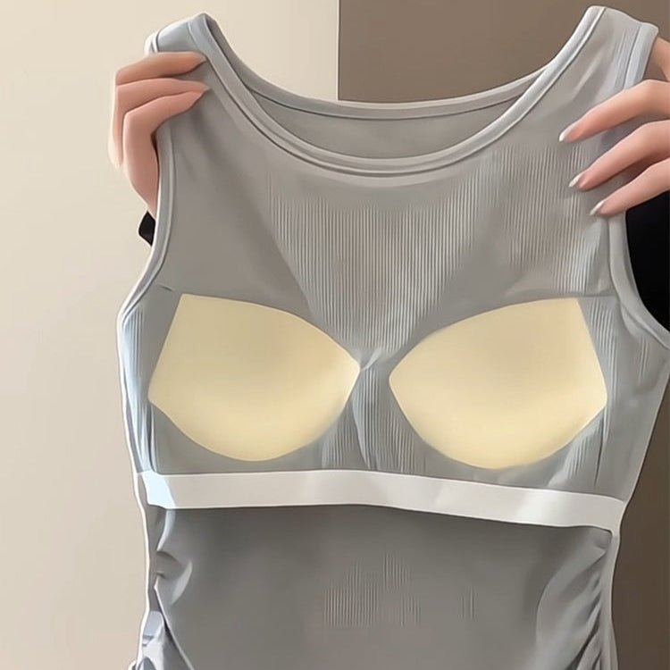 Soft Bow - Embellished Built - In Bra Tank – Sweet & Stylish - Zero Bra