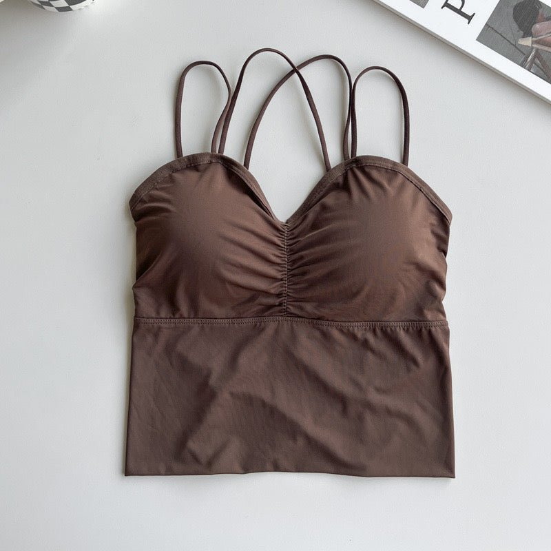 Strappy Back Built - In Bra Cami – Sexy & Chic - Zero Bra