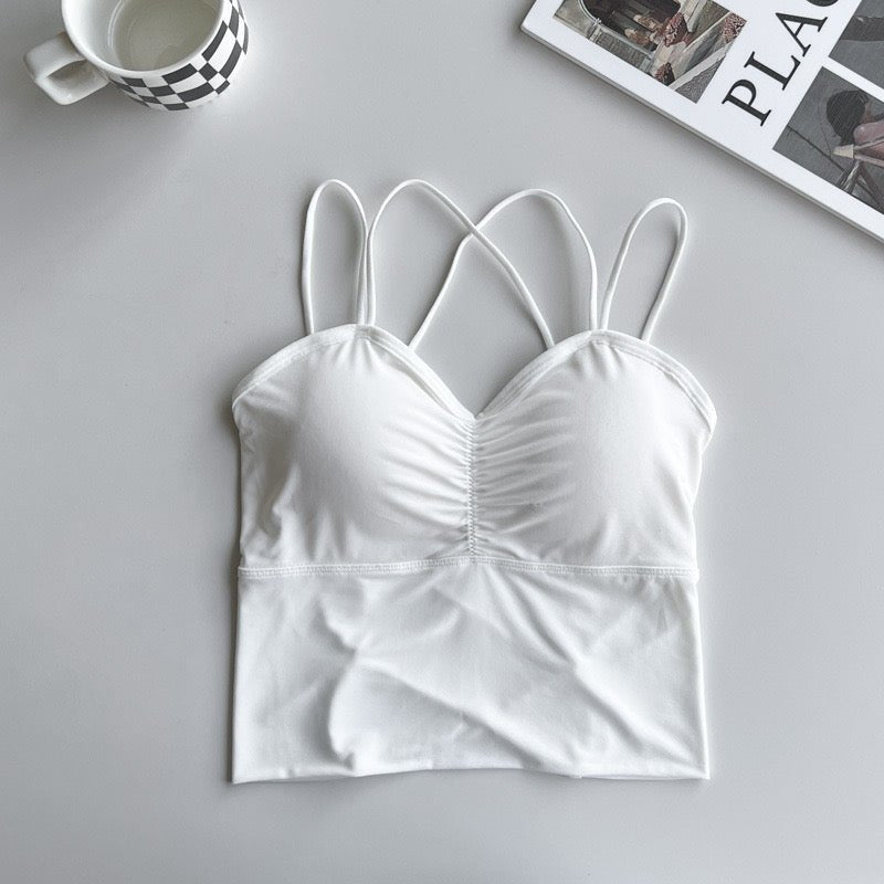Strappy Back Built - In Bra Cami – Sexy & Chic - Zero Bra