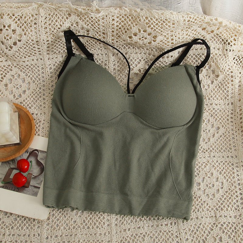Strappy Back Built - In Bra Cami Tops – Your Everyday Glow - Up! - Zero Bra