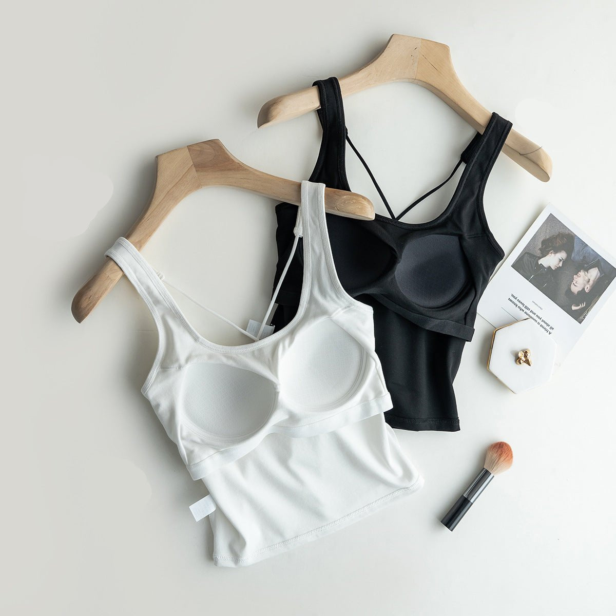 Strappy Chic Built - In Bra Cami – Supportive Style with a Back Twist - Zero Bra