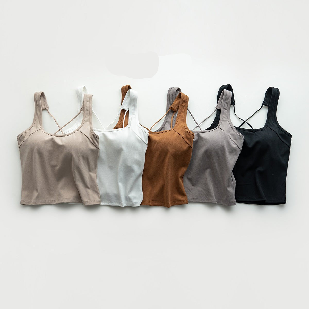 Strappy Chic Built - In Bra Cami – Supportive Style with a Back Twist - Zero Bra