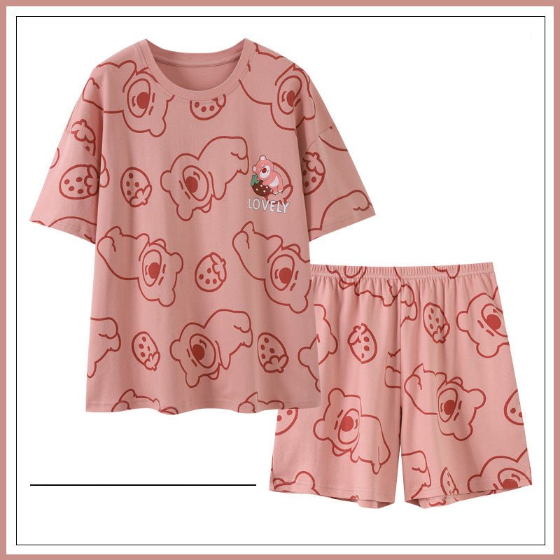 Strawberry Bear Padded PJ Set – Lovely Pink Edition - Zero Bra
