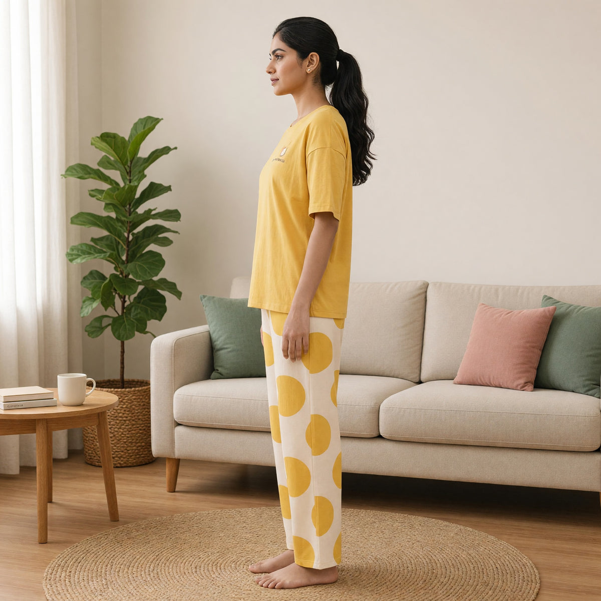 Sunny Longan Padded Night Suit