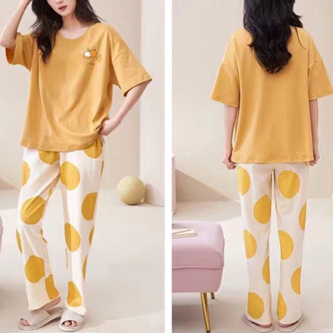 Sunny Longan Sleepwear Set with Padded Support - Zero Bra