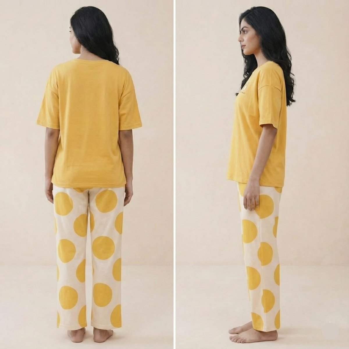 Sunny Longan Sleepwear Set with Padded Support - Zero Bra