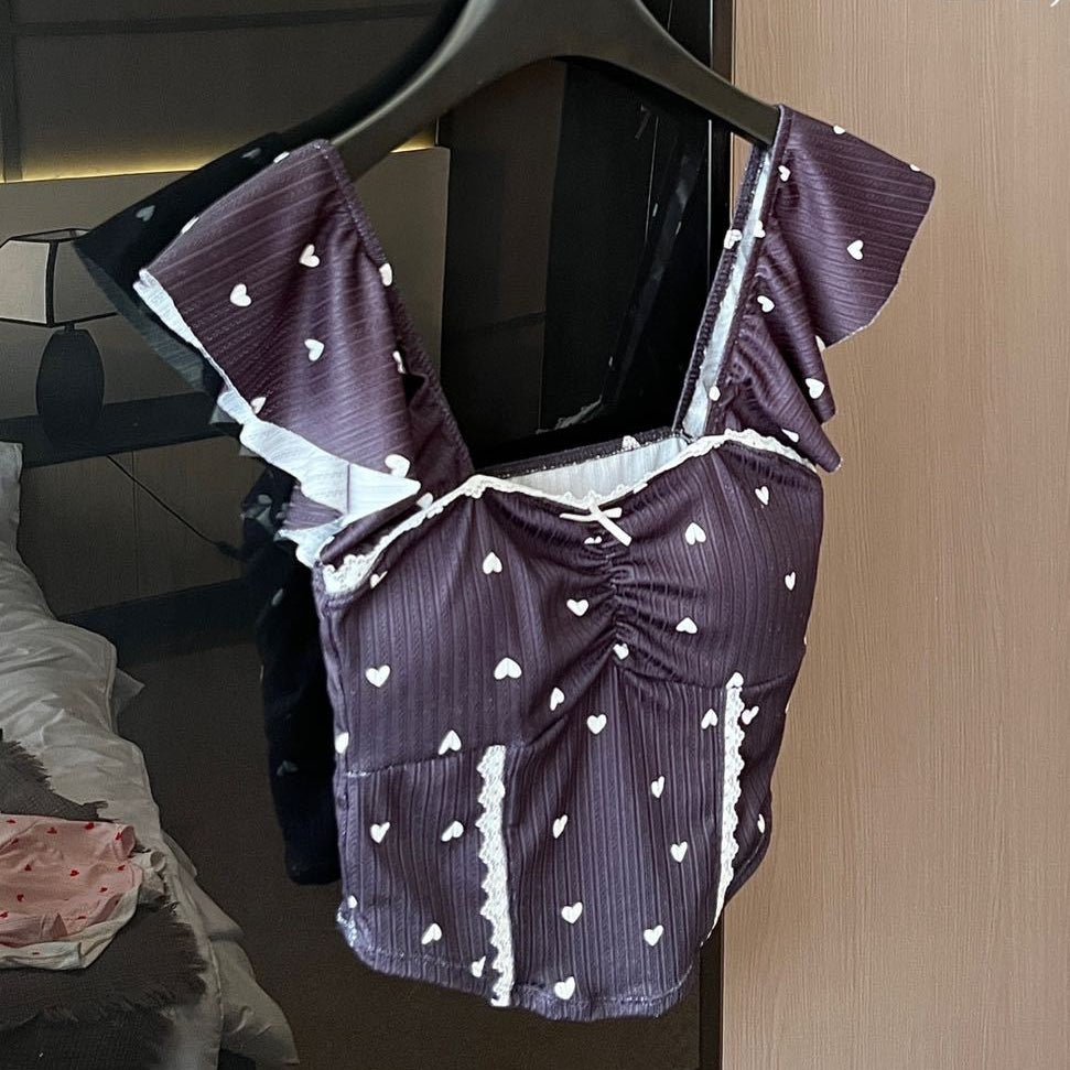 Sweetheart Ribbed Built - In Bra Crop Top – Cute Comfort - Zero Bra