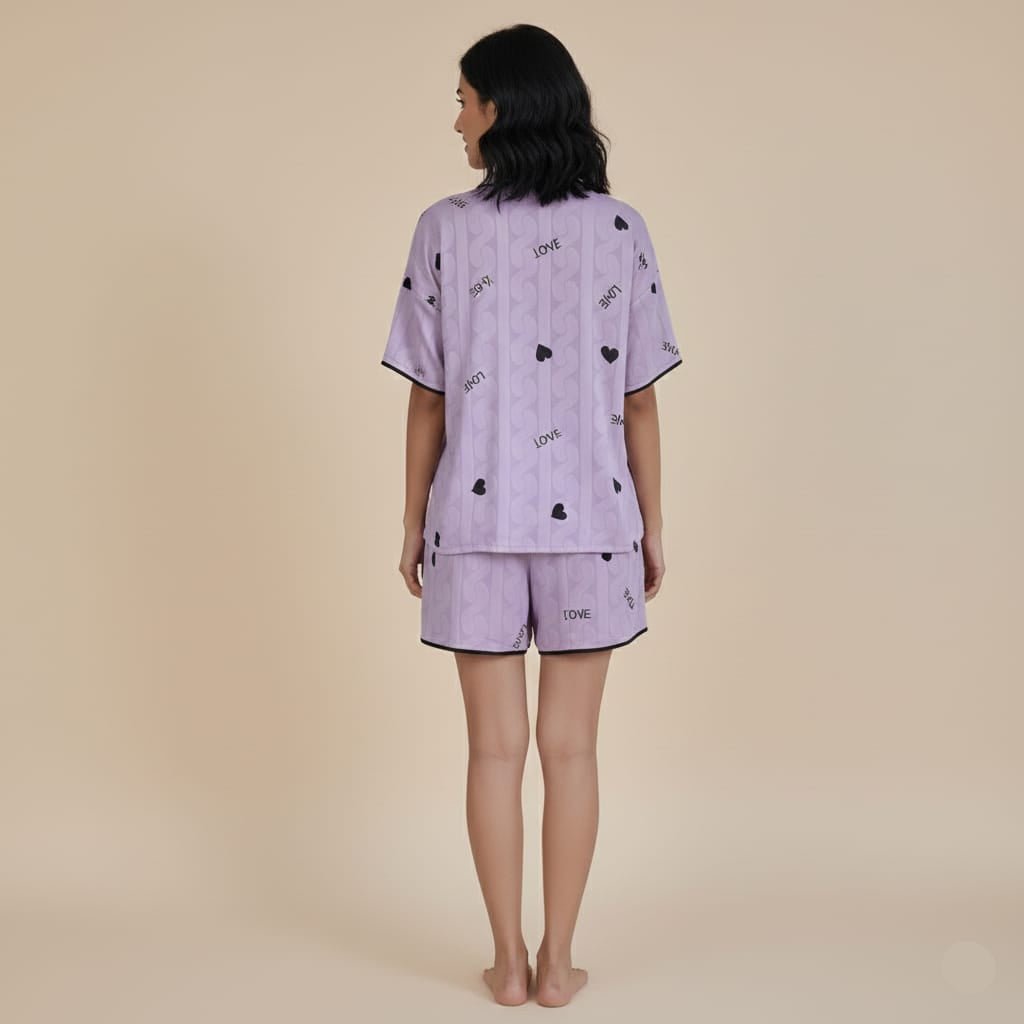 Sweetheart Vibes Pajama Set – With Padded! - Zero Bra