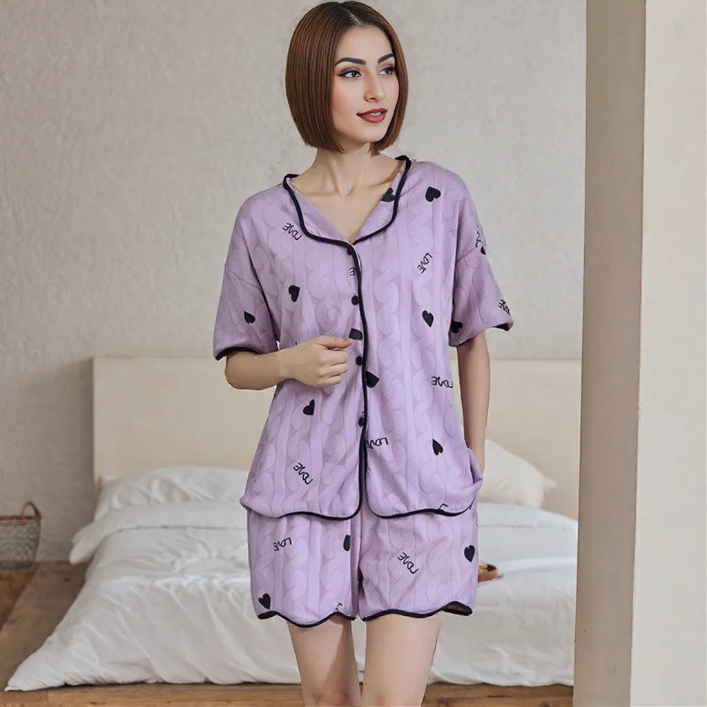 Sweetheart Vibes Pajama Set – With Padded! - Zero Bra