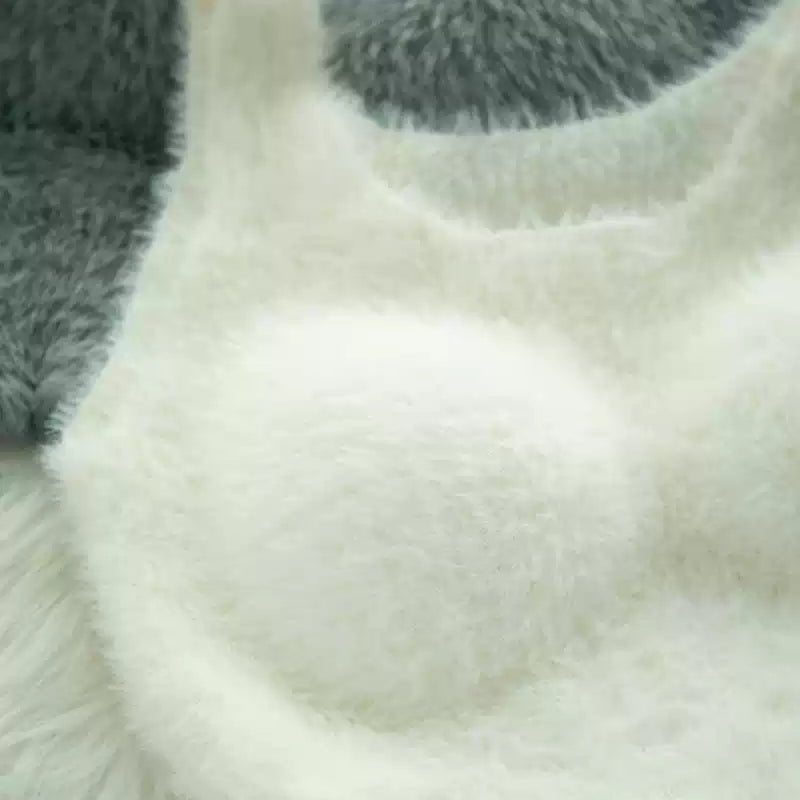 Ultra - Cozy Fuzzy Built - In Bra Top – Soft & Warm - Zero Bra