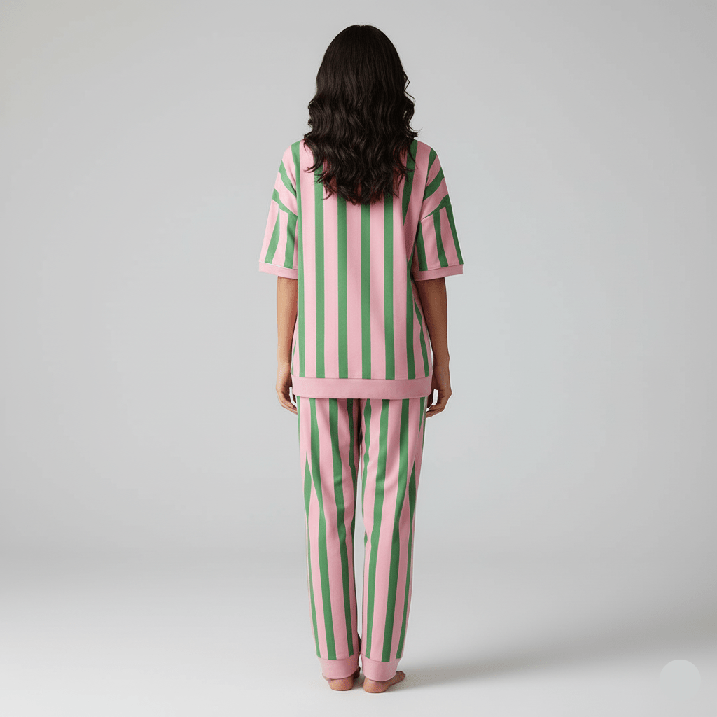 Watermelon Stripes PJ Set – With Padded Freshness - Zero Bra